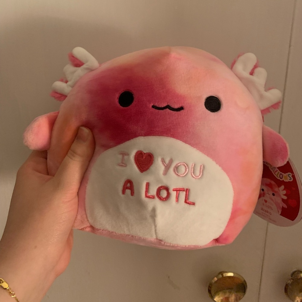 Axolotl squishmallow valentines 2023 edition